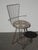 Vintage Mid Century Rustic Black Metal Vanity Side Chair For Sale In Los Angeles - Image 6 of 12