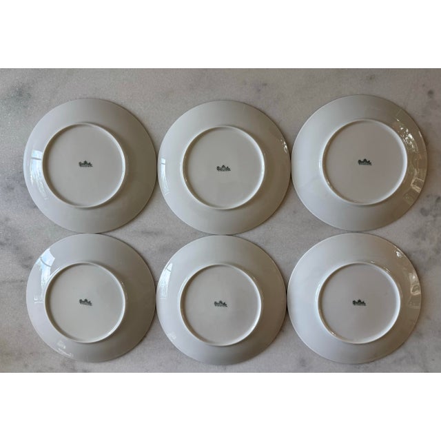 Black Set of 6 Mid 20th Century Rosenthal Small Plates in the "Hilton" Pattern For Sale - Image 8 of 11