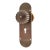 Vintage Bronze Fluted Passage Door Knob & Plate Set For Sale