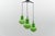 Three-Light Apple Green Glass Cascading Lamp from Peill & Putzler, 1960s For Sale - Image 12 of 13