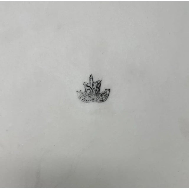 Ceramic Antique Irish Belleek Porcelain Echinus Tray Centerpiece Black Mark Ireland 1891 For Sale - Image 7 of 9