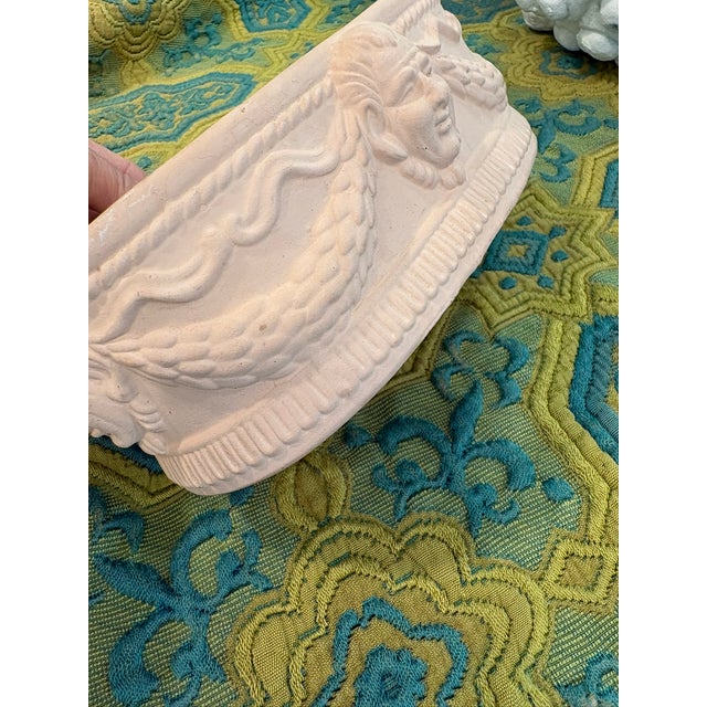 Terra Cotta Vintage Neoclassical Terracotta Planter With Classical Faces For Sale - Image 8 of 10