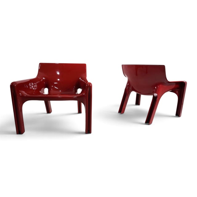 Vicario Lounge Chairs by Vico Magistretti for Artemide, 1970s, Set of 2 For Sale - Image 9 of 18