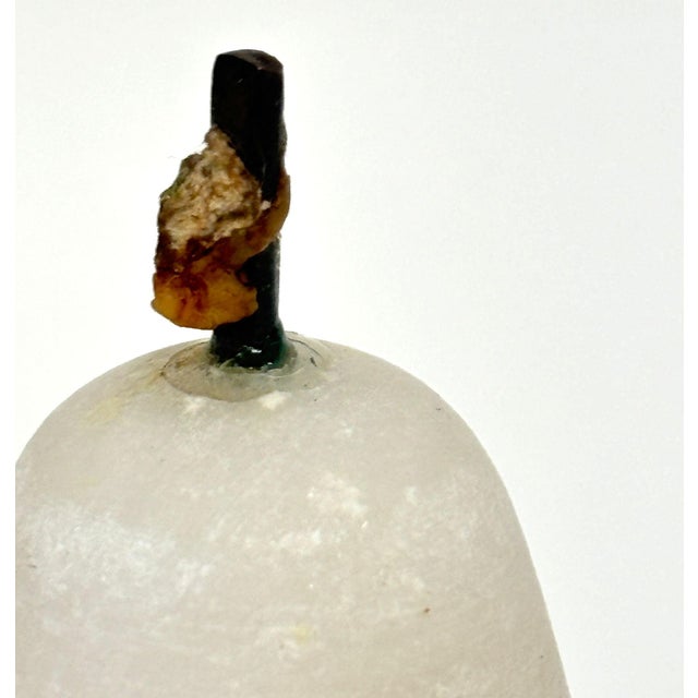 Hand-Carved Alabaster Fruit Sculptures Pear and Apple Collectible 1980s For Sale - Image 10 of 13
