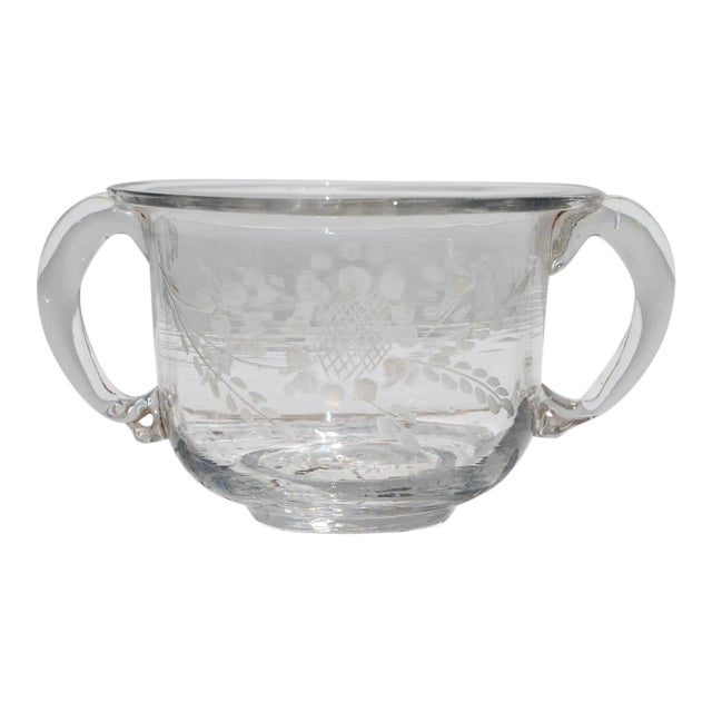 18th Century Antique Hand-Blown Glass Small Cup For Sale