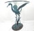 Blue Metal Egret Side Tables With Glass Tops - a Pair For Sale - Image 8 of 12
