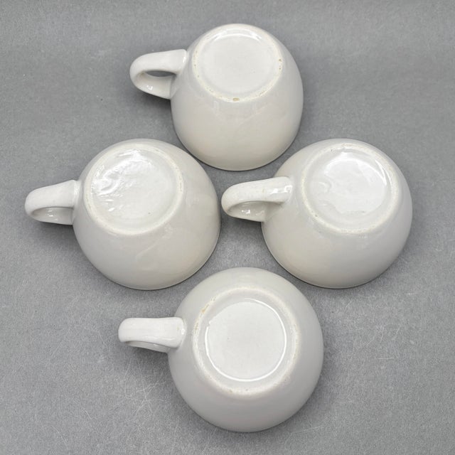 Mid 20th Century Vintage Beige Restaurant Ware Coffee Cups - Set of 4 For Sale - Image 5 of 5