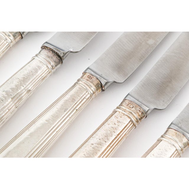 Late 18th Century English Georgian Silver Dinner Knives by John Lambe - Set of 12 For Sale - Image 4 of 17