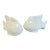 1980s Vintage Coastal Trompe L’Oeil Le BlancPorcelain Fish Salt & Pepper Shakers - A Pair For Sale