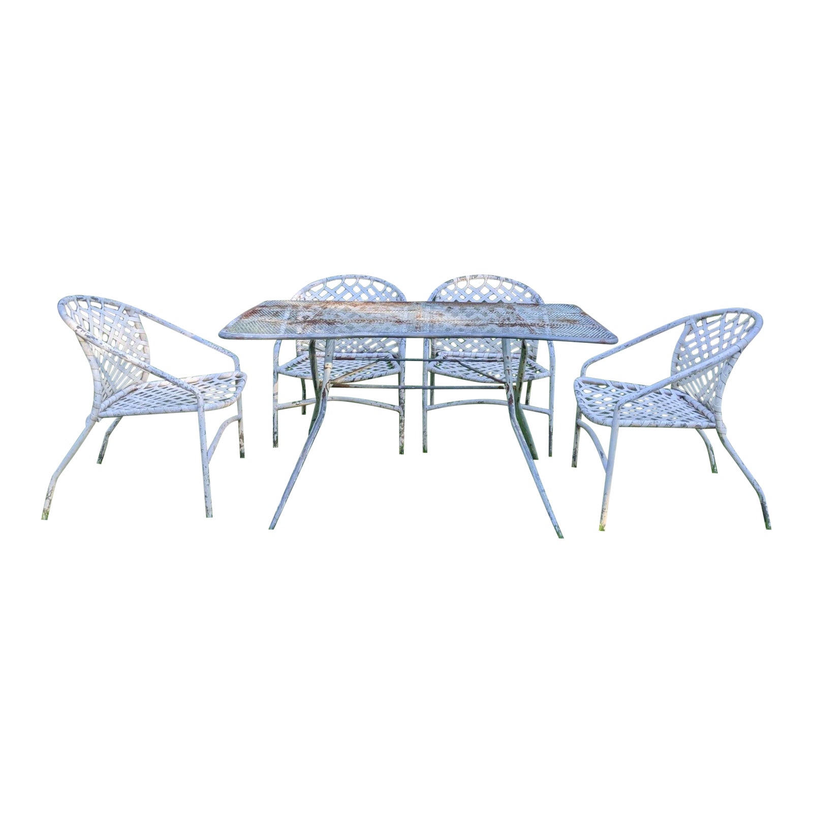 Brown Jordan Kantan Patio Chairs By Tadao Inouye Folding Dining Table Set Of 5 Chairish
