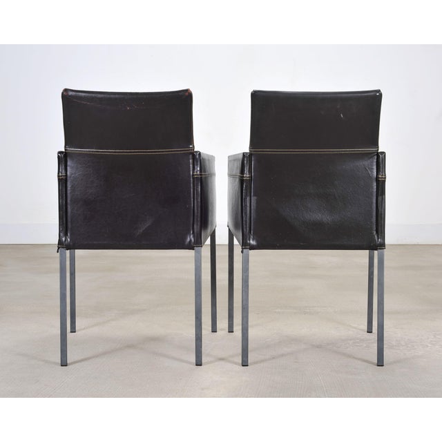 Set of Twelve Karl Friedrich Forster Texas Leather Dining Armchairs For Sale - Image 18 of 18