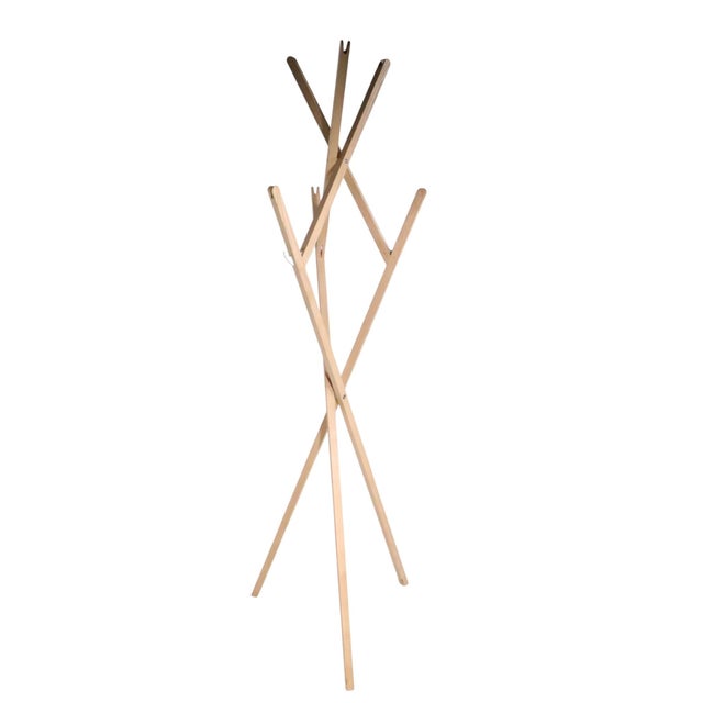 Contemporary Architectural Designer Folding Coat Tree Rack Retailed by Stillfried N. Y. C. For Sale - Image 3 of 12