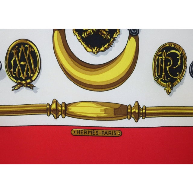 Rustic European Hermès Harnais Des Présidents Silk Scarf, 1980's For Sale - Image 3 of 17