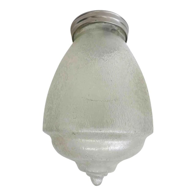 Tall Art Deco Acorn Ceiling Polycarbonate Globe Pendant For Sale