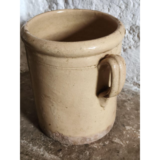 Southern Italian Cream-Colored Glazed Terracotta Salad Bowl For Sale - Image 5 of 6