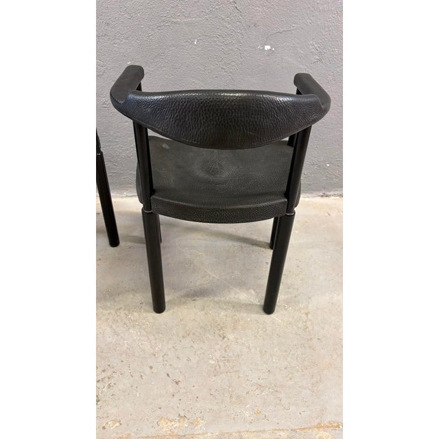 Postmodern Black Armchairs in Molded Plastic, Europe, 1980s, Set of 2 For Sale - Image 6 of 12
