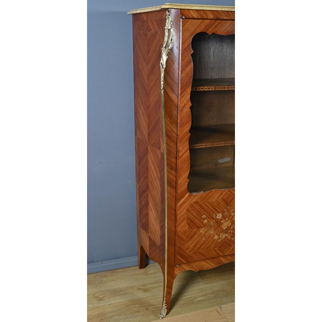 Small Marquetry Display Bookcase, 1890s For Sale - Image 13 of 18