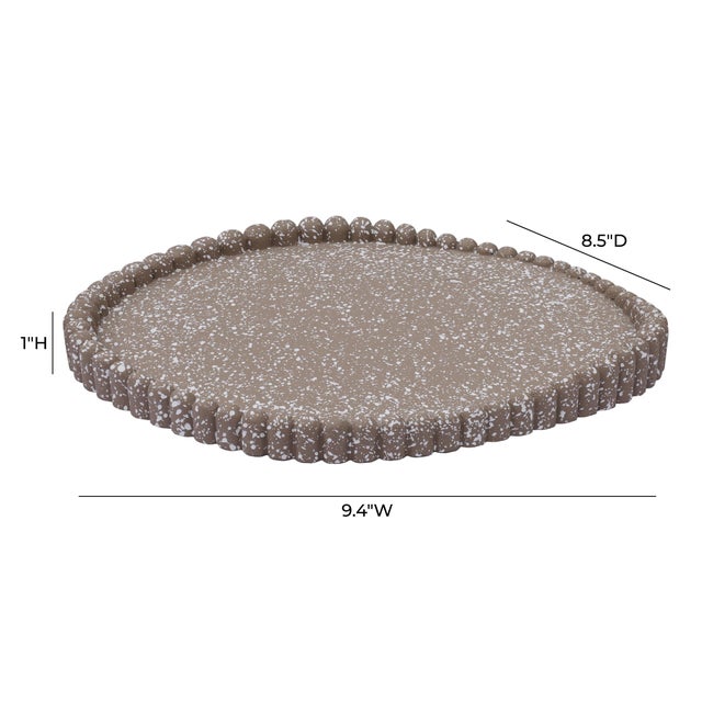Alna Speckled Dark Taupe Catchall Tray For Sale - Image 4 of 4