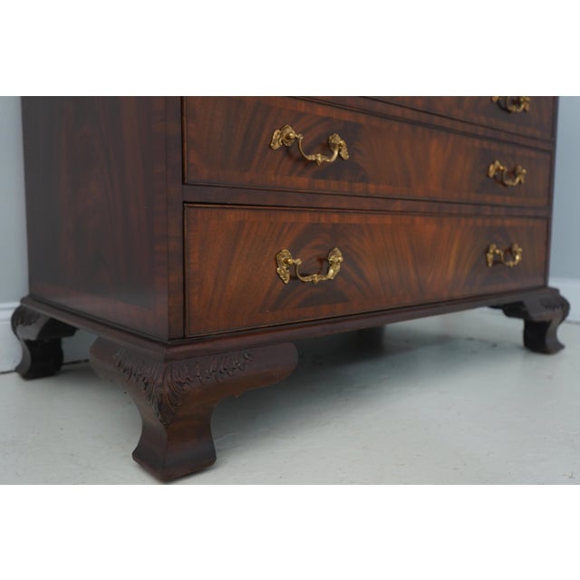 Maitland-Smith Mahogany Chippendale Style Secretary Desk For Sale - Image 9 of 18
