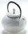 Late 19th Century Mid Century Japanese Ceramic White Tea-Pot With Iron Handle For Sale - Image 5 of 12