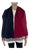 Late 20th Century Balenciaga Navy Blue & Red 100% Wool Scarf For Sale