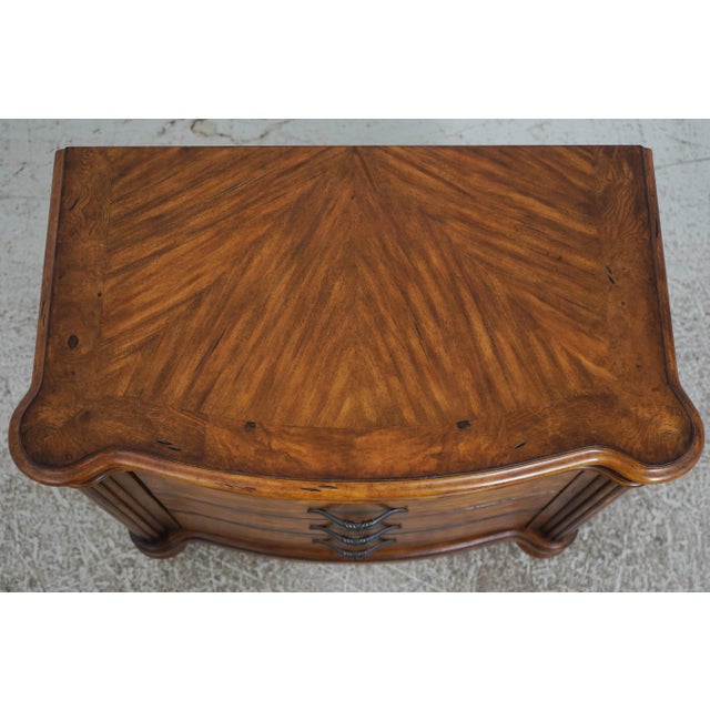 Brown Schnadig Stately Wood & Rattan Bedside Table For Sale - Image 8 of 17