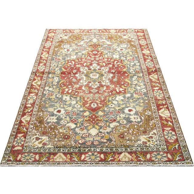 1960s 1960s Turkish Oushak Rug For Sale - Image 5 of 7