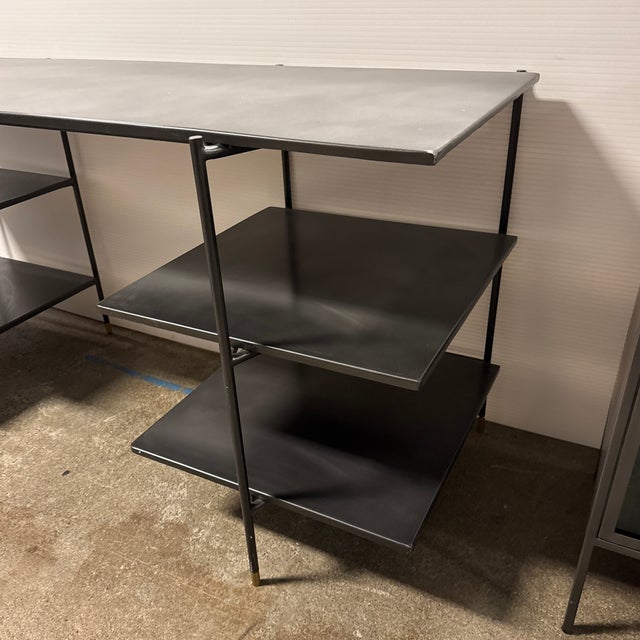 2010s Four Hands Rockwell Vito Desk, Distressed Iron For Sale - Image 5 of 12