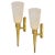 Superb Murano glass and brass elements sconces. Extremely rare and elegant. Up to 250V (Europe/UK Standard).The wiring of...