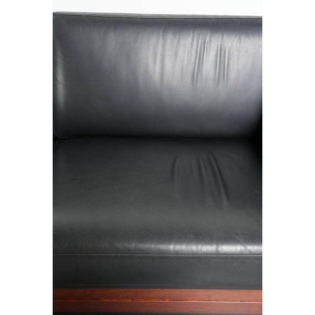 Animal Skin Art Deco Black Cowhide Leather and Wood 3-Seater Sofas from Schuitema, Set of 2 For Sale - Image 7 of 18
