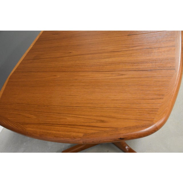 1970s Refinished 72” Danish Modern Teak Dining Table For Sale - Image 9 of 11