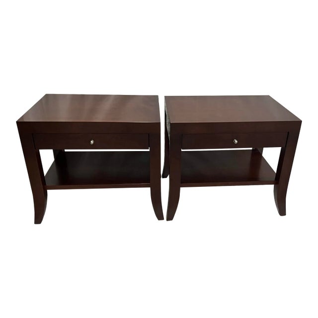 A. Rudin Walnut Night Stands - Set of 2 For Sale