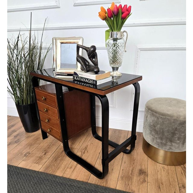 Rationalist Desk attributed to Giuseppe Pagano for Bocconi University, Italy, 1940s For Sale - Image 6 of 9
