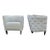 Early 21st Century Luxury Living Tufted Back Lounge Chairs - A Pair For Sale