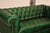 English Chesterfield Style Green Leather Sofa For Sale - Image 3 of 16