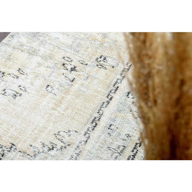 Camel 1970s Vintage Persian Handmade Wool Cotton Runner Rug For Sale - Image 8 of 11