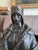 Gothic Antique 19th Century Bronze Statue Sculpture Medieval Figure Holding Scrolls For Sale - Image 3 of 18