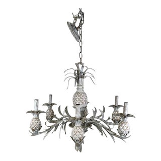 1990s 6 Arm Pineapple Chandelier For Sale