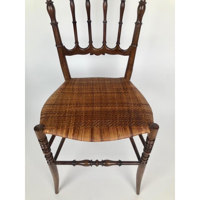 Brown Set of Mid-Century Chiavari Chairs with Cane Seats, 1955 For Sale - Image 8 of 18