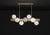 Dioniso brushed brass pendant lamp by alabastro italiano dimensions: d 35 x w 91 x h 36 cm. Materials: white alabaster and...