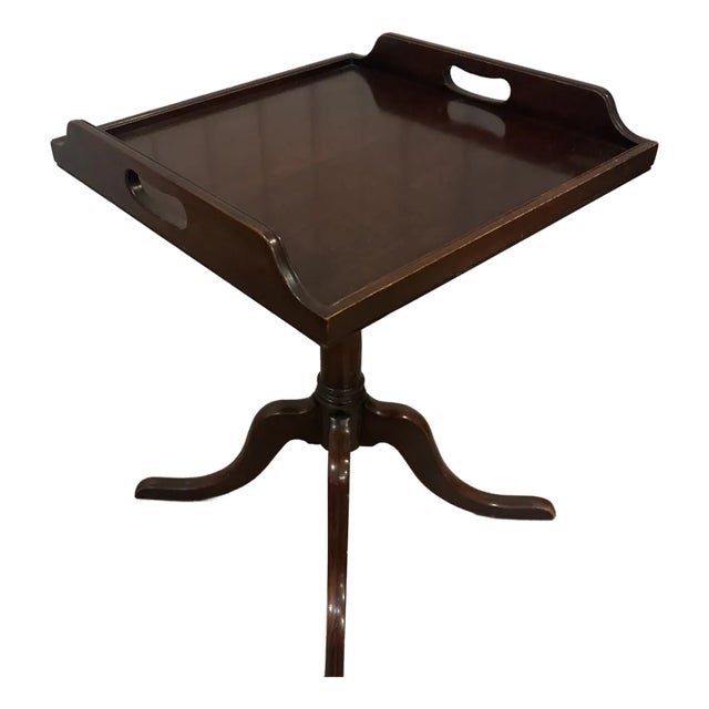 Vintage Imperial Solid Mahogany Tray Table For Sale