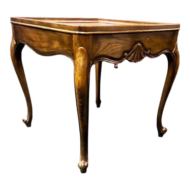 Baker Furniture Company Grand Rapids French Country Louis XV Oak Side Table For Sale