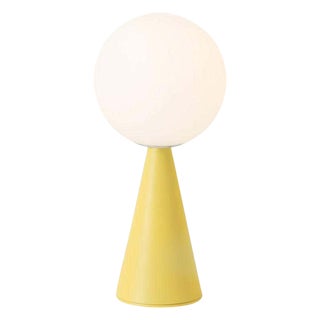 Gio Ponti 'Bilia Mini' Table Lamp in Yellow for Fontana Arte For Sale