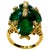 7.5 Carat Natural 4 Oval Cut Emerald & Diamond Flower Ring 18 Karat Yellow Gold, Size 3.75 For Sale - Image 17 of 18