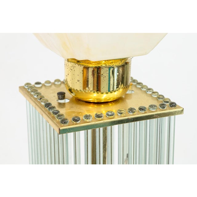 1960s 1960s Gaetano Sciolari Brass and Glass Cane Mid Century Modern Floor Lamp For Sale - Image 5 of 8