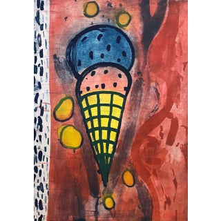 Gary Goldstein, Pop Art Large Signed Aquatint Ice Cream Cone Etching - Sugar Lift & Spit Bite For Sale