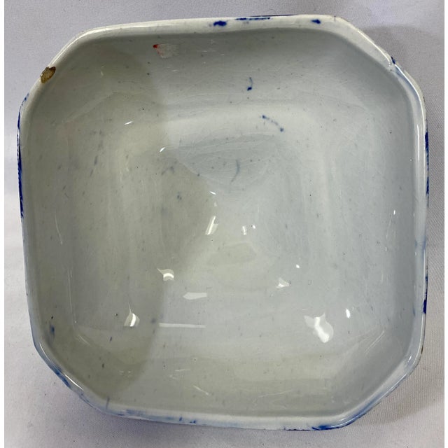 Antique Covered Blue Willow Tureen /Serving Bowl From England - Circa 1900 For Sale - Image 11 of 13