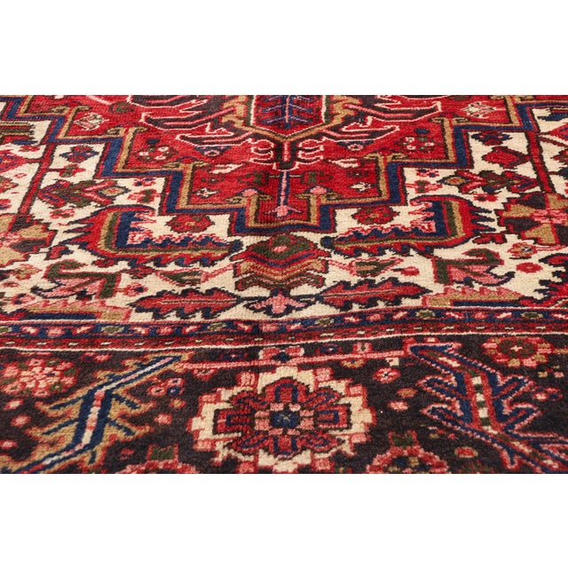 Early 20th Century Antique Persian Heriz Rug - 11'07 X 14'01 For Sale - Image 5 of 9