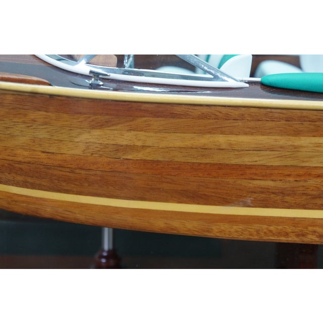Vintage Riva Aquarama Hardwood Runabout Speed Boat Model Display Case 40" For Sale - Image 15 of 15