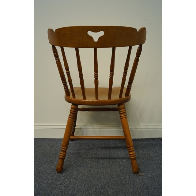 Tell City Furniture Solid Hard Rock Maple Colonial Early American Dining Side Chair – Andover Finish For Sale In Kansas City - Image 6 of 7